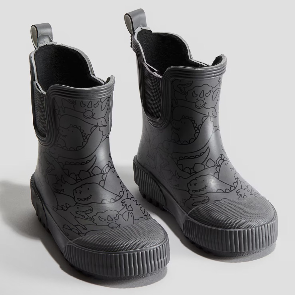H&M Toddler Dinosaur Rubber Boots Size 8 NWOT
